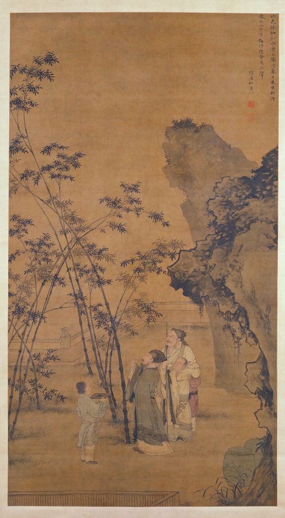 图片[1]-Du Jin inscribed bamboo picture axis-China Archive